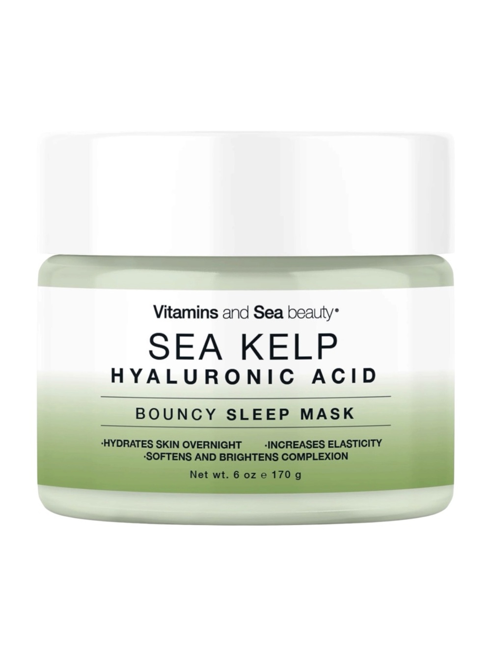 Vitamins & Sea Beauty Sea Kelp Hyaluronic Acid Bouncy Sleep Mask 6 oz Sealed